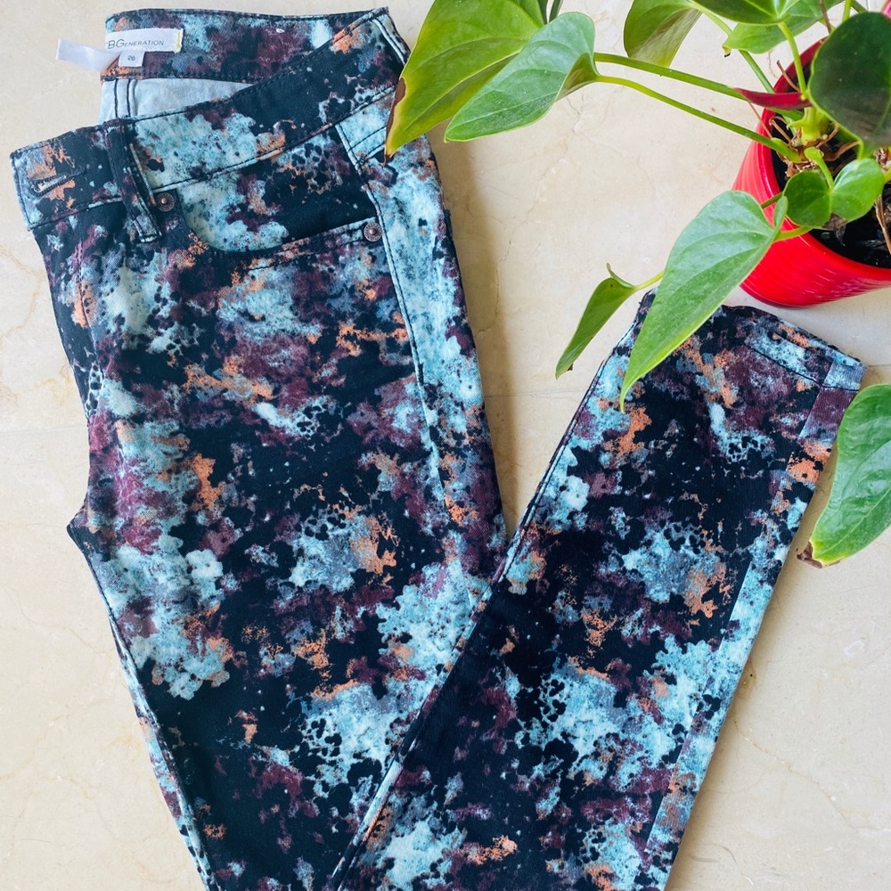 BCBGeneration Brulee Multi Pattern Skinny Jeans